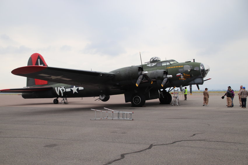 The B-17 warplane used during WWII on display at RMMA.